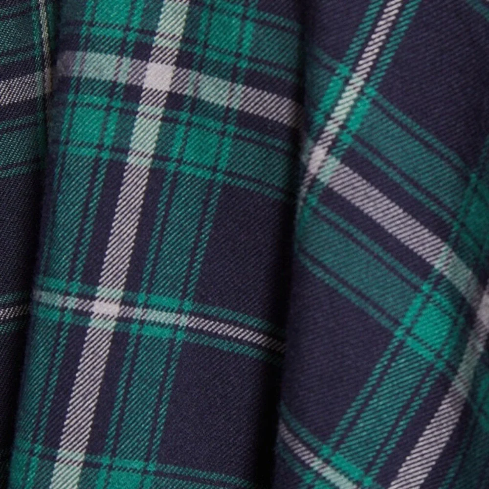 Aeropostale Green Tartan Plaid High-Waisted Y2K Flounce Skirt XS